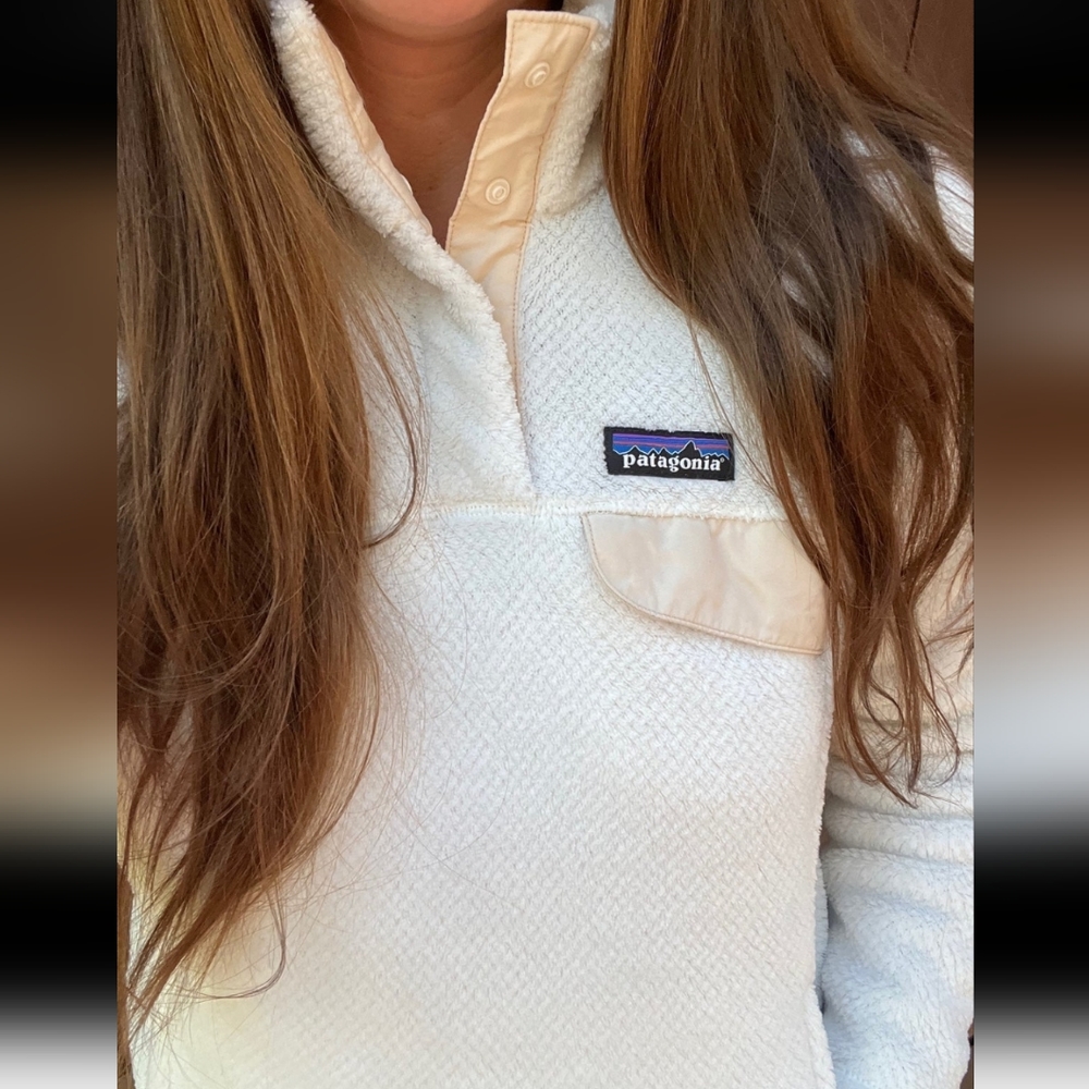 Patagonia Re-Tool Snap-T Polartec Pro Fleece Pullover Raw Linen Medium Deep Pile